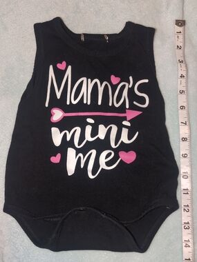 Mama's Mini Me Black Baby Tank Bodysuit💕